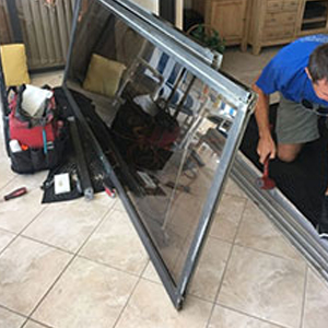 sliding glass door frame repair Keyes